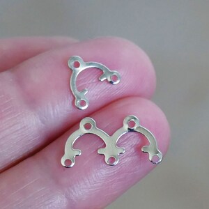 10x Solid .925 Sterling Silver Chandelier Earring Connector Beads 11.4mm #537A