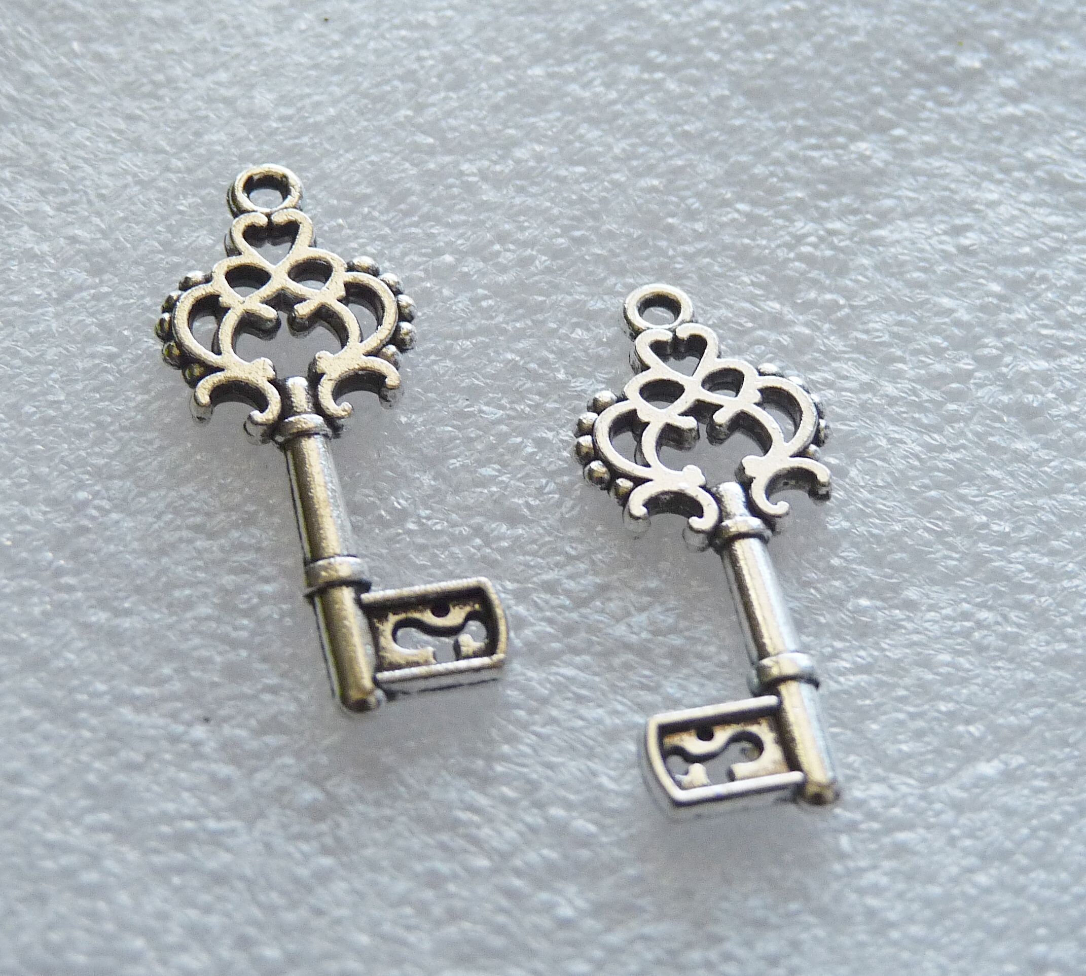 20x Key Charms Bulk Charms for Bracelet Ornate Key Charms Etsy