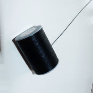 5/10 Y Black Flat Waxed Cotton Cord, 1mm Wide Lace String Rope B119