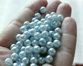 Lot De 50 Perles Acryliques Transparentes AB 6mm - Pour Création De Bijoux Et DIY