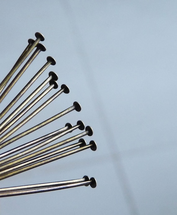 20/50x Bronze 50mm Flat Head Pins 2 Inch Pins for Beading - Etsy