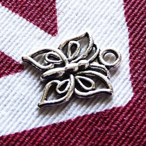 5/10x Butterfly Charms, Antique Silver Tone U135