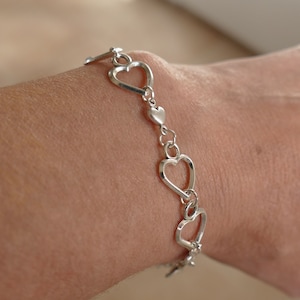 Hartvormige 8-inch armband met kapittelsluiting, verstelbare lengte, gratis verzending C869