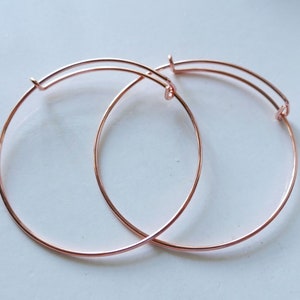 2x Adjustable Bangle Expandable Bracelet Wire Silver/Rose Gold/Gold/Gunmetal Black D356