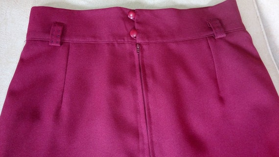 reproduction 50s burgundy skirt - image 5