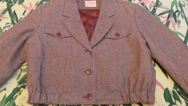 1950s hollywood style short pendleton jacket image 1