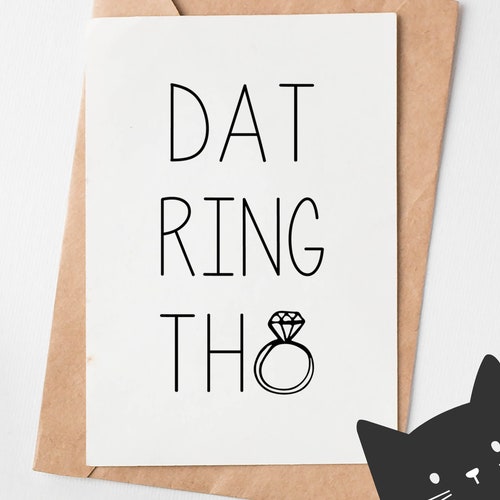 Funny Engagement Card Engagement Card New Ring. Etsy