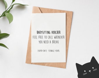 babysitting voucher etsy babysitting coupons