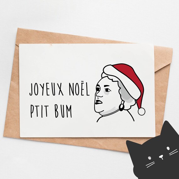 Joyeux Noel Ptit Bum Carte De Noel Quebec Yollande Ouellet Etsy