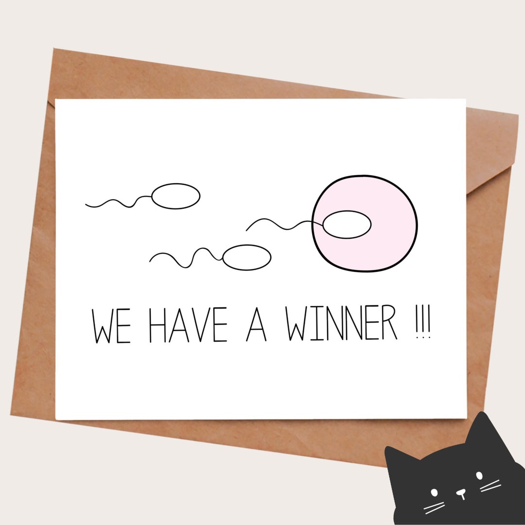 Funny Pregnancy Announcement Card for New Baby We Have a Winner - Etsy