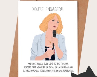 Funny Engagement Card - Bridesmaids movie engagement card - Engagement gift - Engagement party - Bridesmaids card