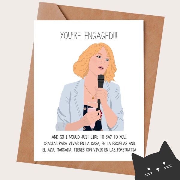 Funny Engagement Card - Bridesmaids movie engagement card - Engagement gift - Engagement party - Bridesmaids card