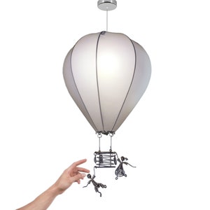 Hot Air Balloon Nursery Lamp Shade with boy and girl