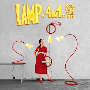 Lampa podłogowa, Stehlampe Wohnzimmer, prezent urodzinowy, prezent na parapetówkę, prezent do domu, prezent dla najlepszego przyjaciela