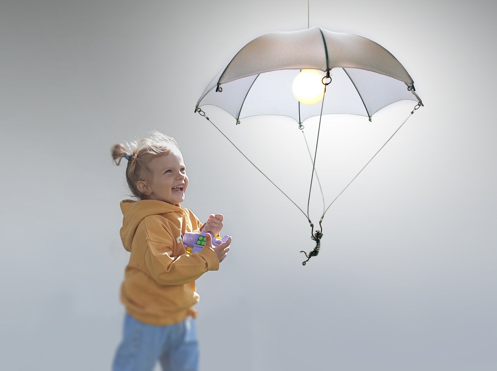 Light Parachute Pendant Lamp Shade Hardwired or With US EU Etsy