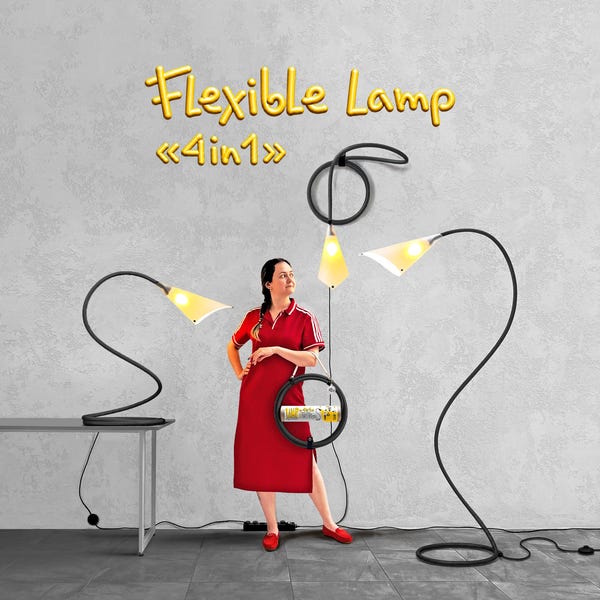 4-in-1 Modern Floor Lamp for Living Room: Adjustable Height Standing Lamp, Minimalist Design Reading Light, Affordable Housewarming Gift