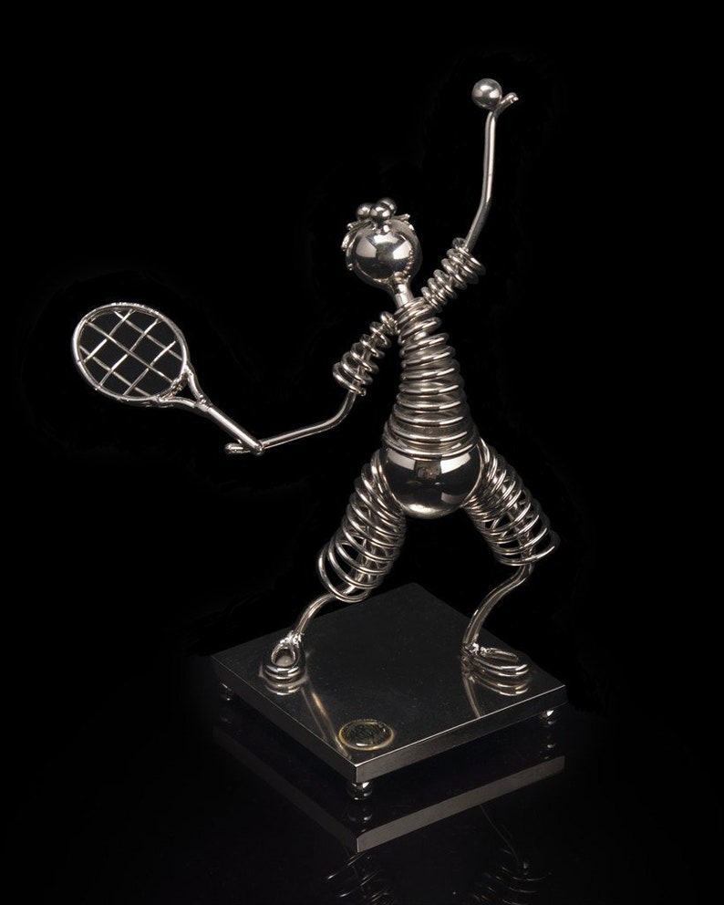 Tennis Player Figurine Steel Sport Figurine Home Decor Etsy Singapore