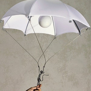Monkey skydiver light parachute lamp shade pendant ceiling lampshade chandelier lighting (of series «Lighter than air») ArtBuz ArtBuzGallery