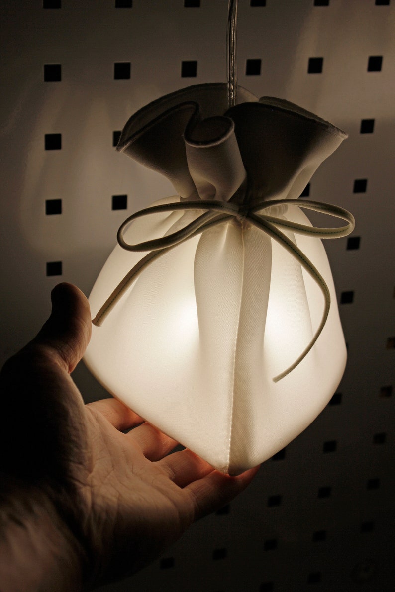 Lamps Set LIGHT BAGS three Pieces White Fabric Lampshade Etsy