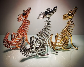 Metal Irish Setter Sculpture: Handmade Dog Figurine