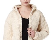 Unisex Woollen Cardigan, Handmade Artisan Jumper, Chunky Knitwear, Stay Warm this Winter, Scandi, Moroccan, Wool, Aran, Knitted, Cardie