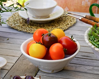 MID-SEASON SALE Moroccan Vintage Tamegroute Rustic White Glazed Dining Bowls, Home Decor, Snack Bowls