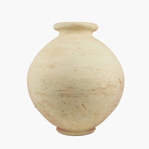 The Lunar Vase - Moroccan Vintage Tamegroute ongeglazuurde grote vloervaas, handgemaakt tribal keramiek decor, woondecoratie aardewerk, woondecoratie