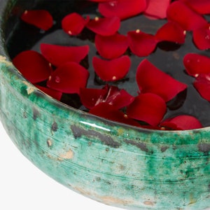 Moroccan Vintage Tamegroute Large Statement Salad/Welcome Bowl, Handmade Ceramic, Handpainted Home Decor Pottery, Handcrafted