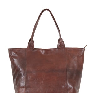 MID-SEASON SALE Moroccan Medium Sized Mid-Brown Leather Tote Bag, Handmade Bohemian Shoulder Shopper, Premium Quality Travel Brown