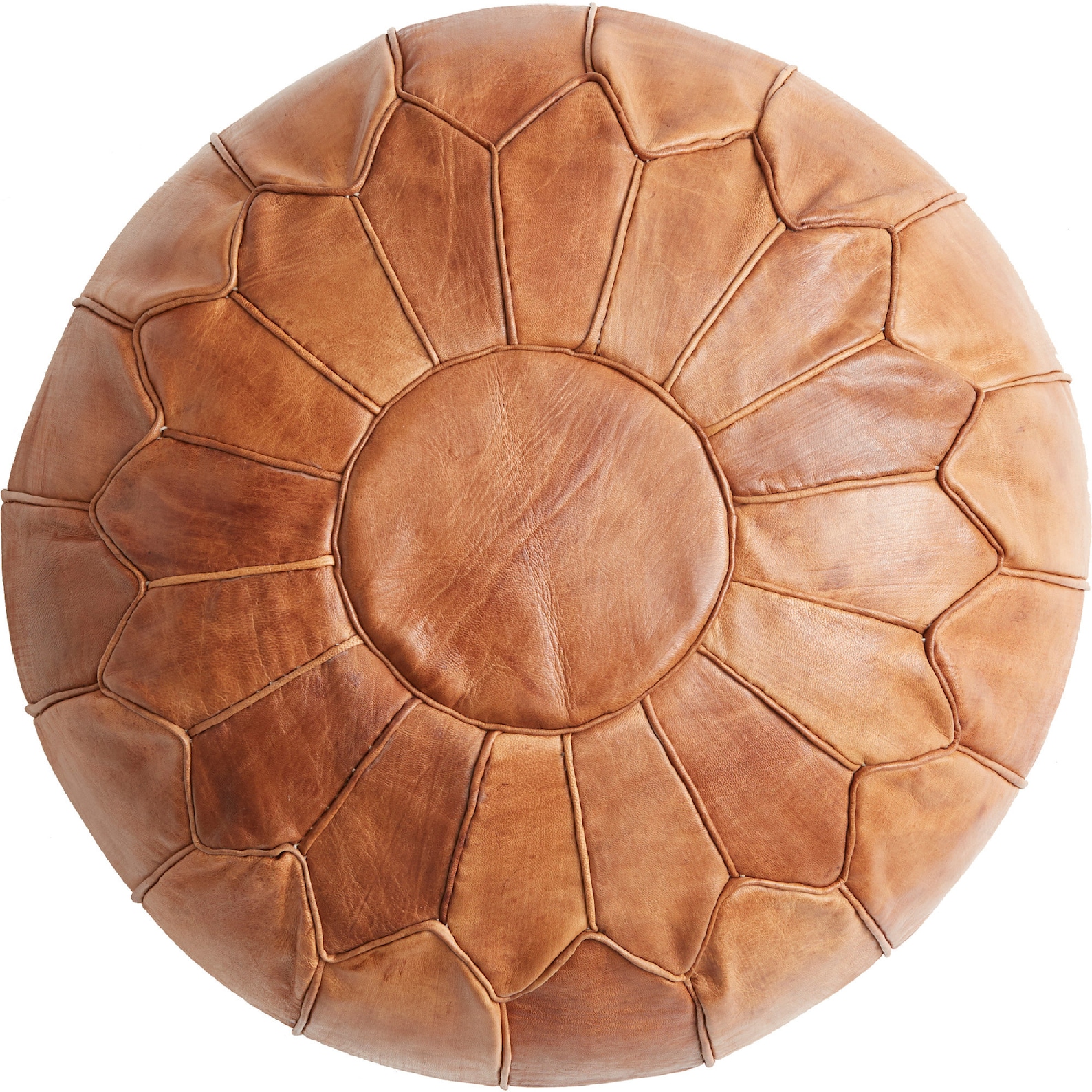 Superior Moroccan Tan Leather Pouffe Handmade Artisan Ottoman Etsy UK