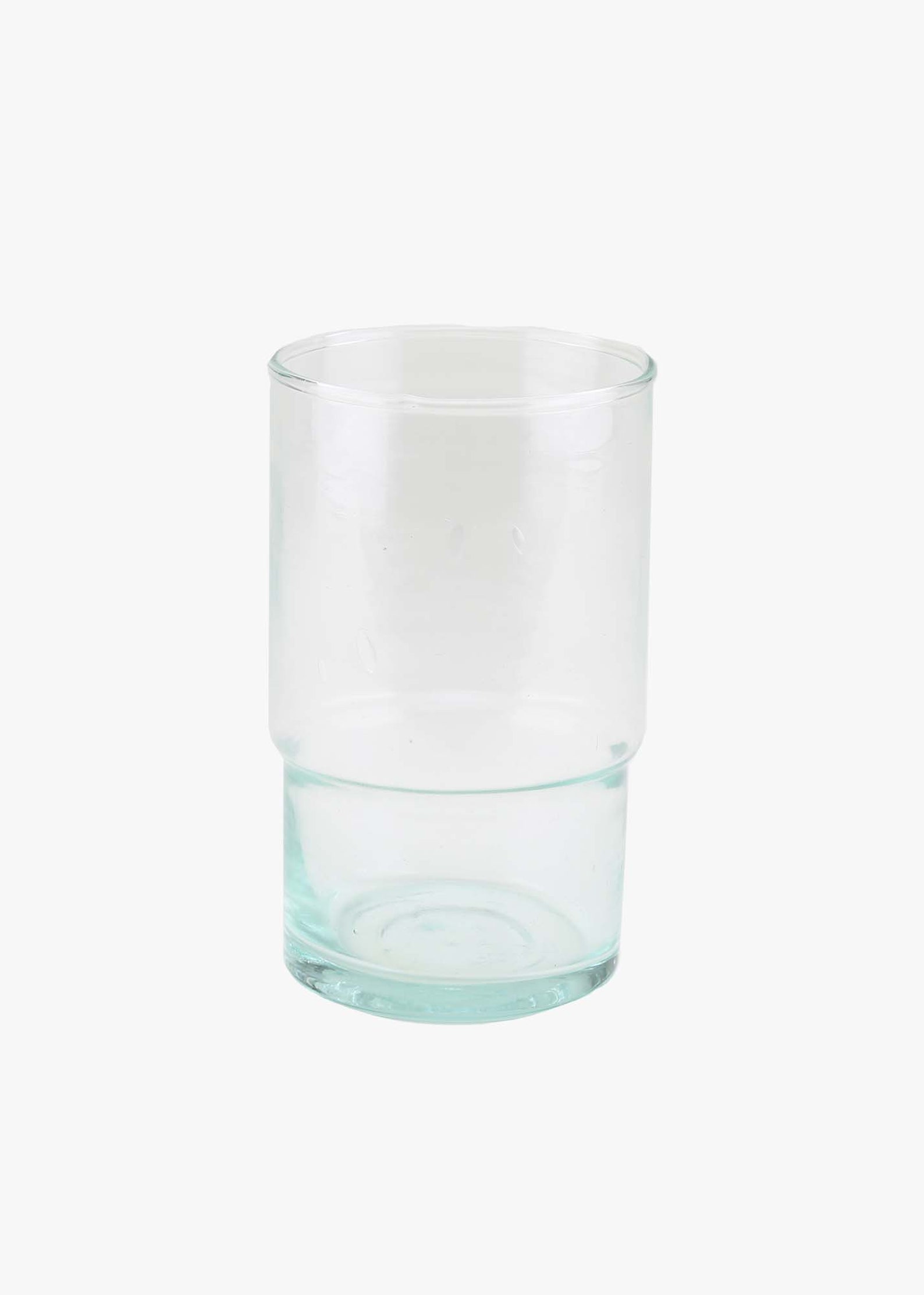 Recycled Moroccan Stackable Tall Glass Tumbler - set of 6