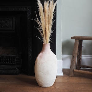 Moroccan Unglazed, Tamegroute Large Abstract Vase, Handmade Ceramic Pottery, Craftsmanship, Home Decor