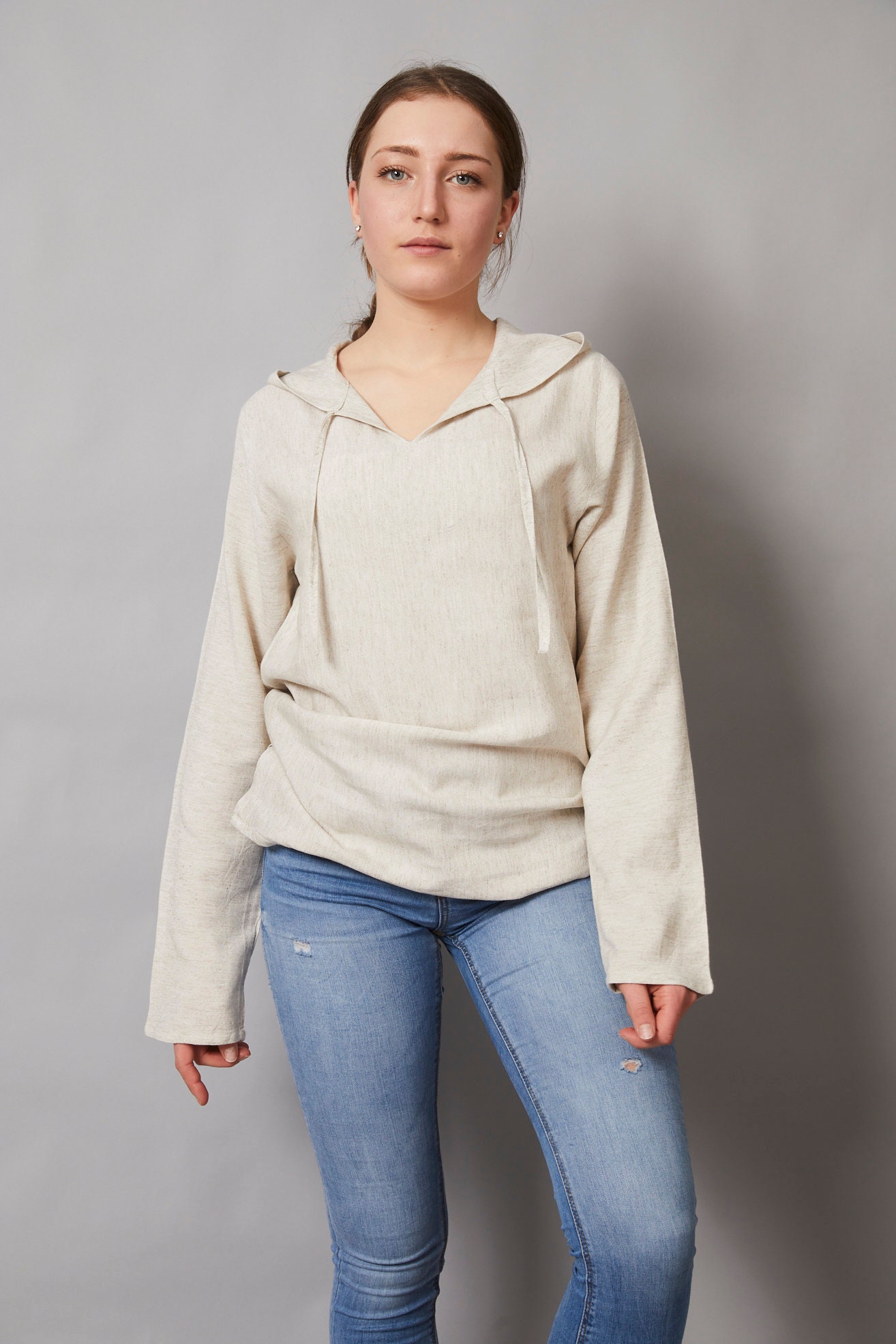 Linen Hoodie - Etsy