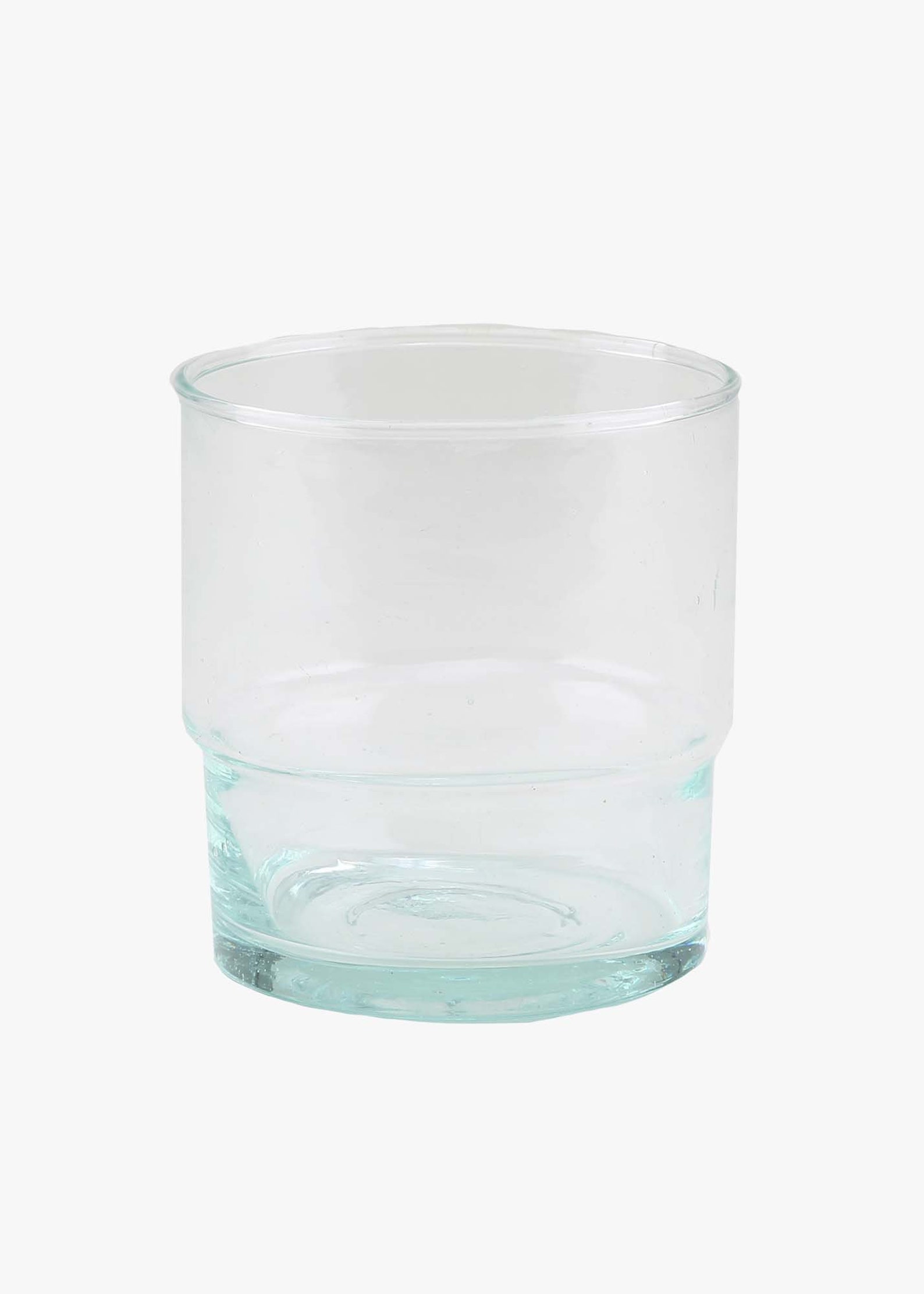 Recycled Moroccan Stackable Short Glass Tumbler - set of 6