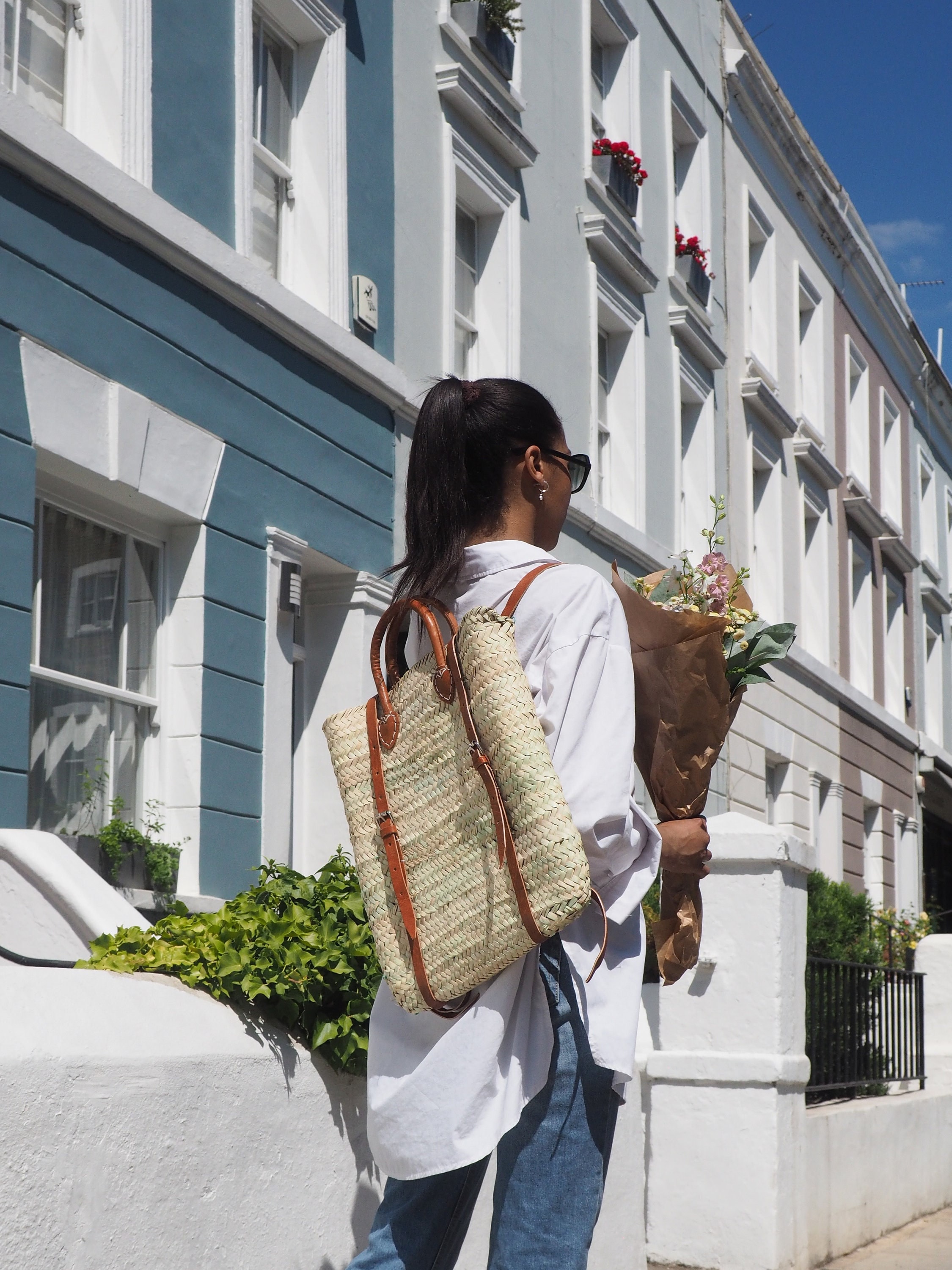 Ella Straw Basket Tote Bag: Women's Designer Tote Bags