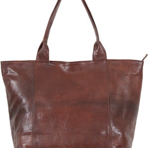 Große marokkanische braune Leder-Einkaufstasche, handgefertigte übergroße Schulter-Shopper-Tasche, Premium-Qualitäts-Reisetasche, nachhaltige Arbeitshandtasche