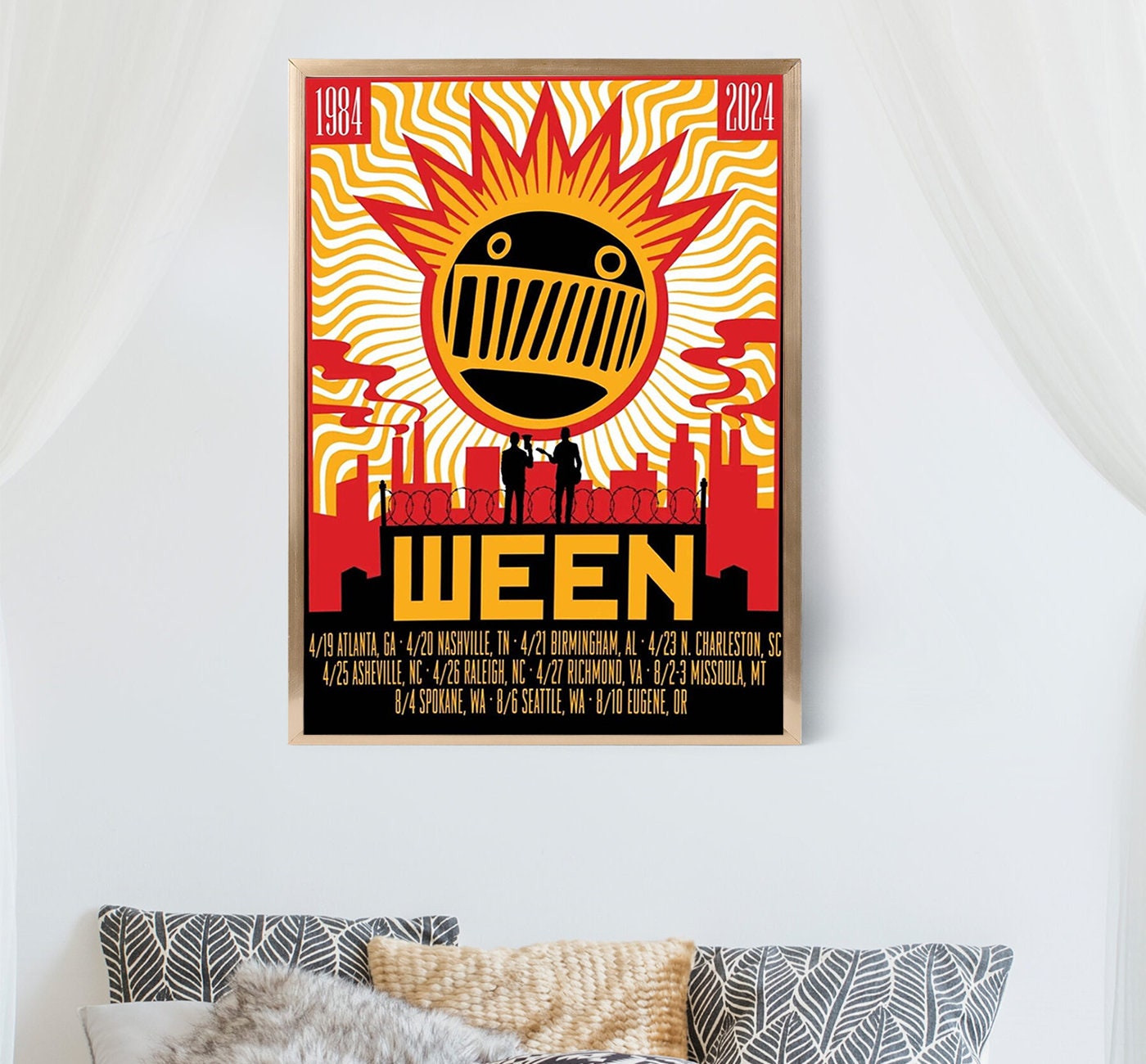 Ween 40th Anniversary Tour 2024 Poster, Ween Poster, Poster Decor Home