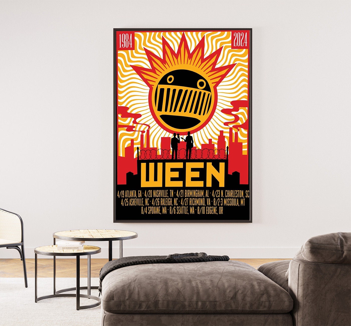 Ween 40th Anniversary Tour 2024 Poster, Ween Poster, Poster Decor Home