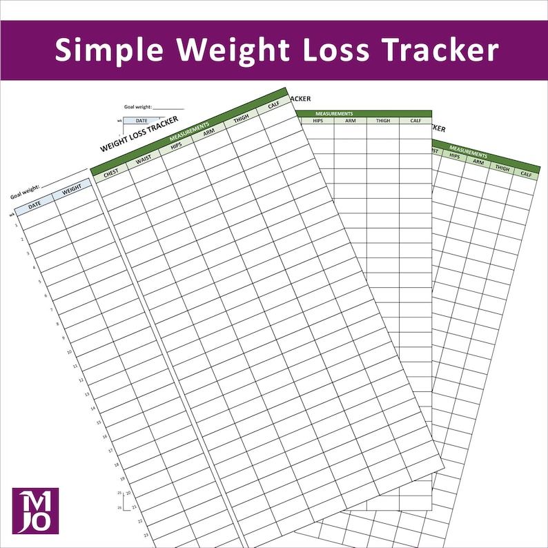 weekly weight tracker chart weekly weight tracker chart