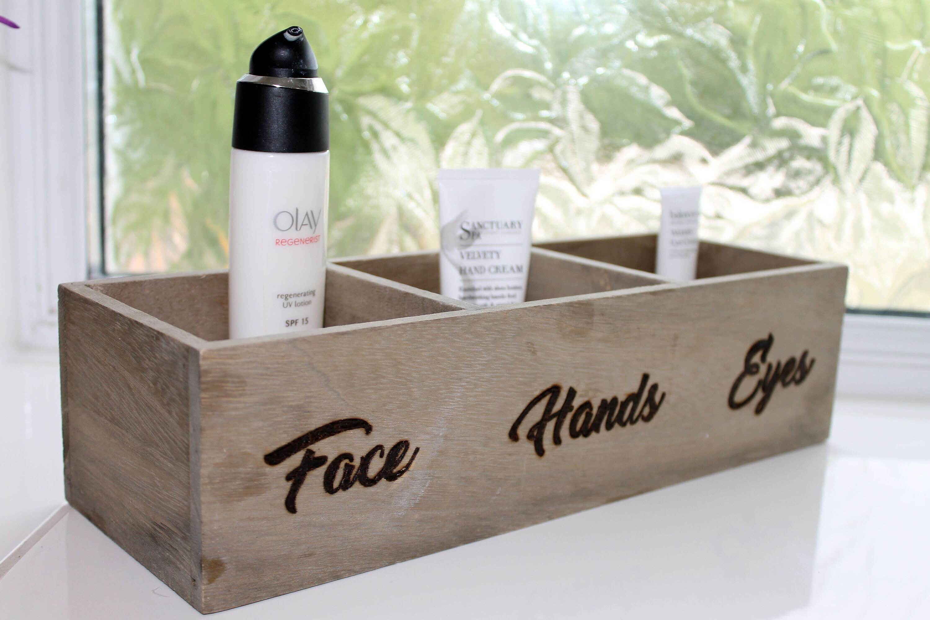 Wooden Beauty Storage Box Etsy UK