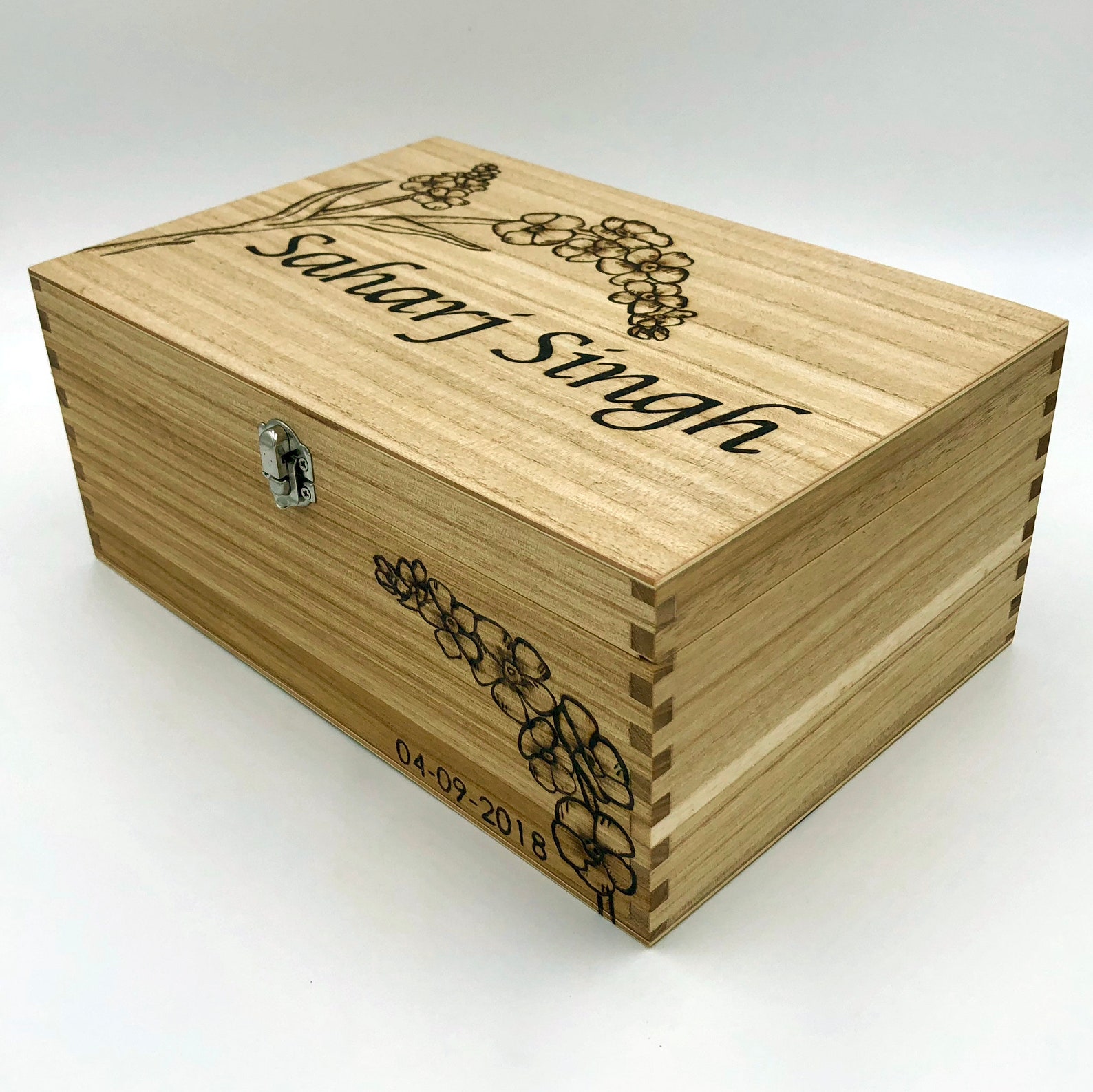 Personalised Memory Box two names/date Etsy