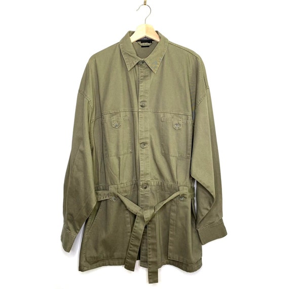 Belted Safari Jacket Cargo - Etsy