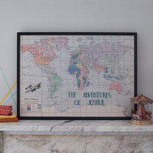 Personalised world travel map image 2