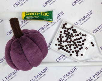Zodiac Pumpkin Blinging Kit - Poisonous Purple - DIY Craft Kit with Purple Crystals for Halloween, Autumn  and Fall Decorations | Spooky