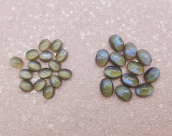 Genuine Preciosa Vintage Oval Cabochon Moonshine Grey Opal (01674) | Perfect for costumes, nail art, craft projects and jewellery making |