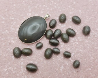 Preciosa Vintage Oval Cabochons in Grey (03808) | Perfect for Nail Art, Costume Design, Craft Projects, Jewellery Making | Rare