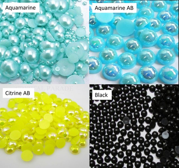 Zodiac Resin Flatback Pearls | High-Quality Cabochons in Various Sizes and Colours for Crafts and Costumes