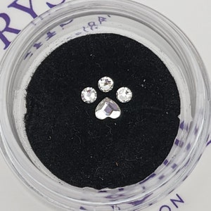 Dazzle Your Smile with Crystal Parade Tooth Gem Kit - Unique Paw Print Swarovski Crystals for Sparkling Teeth & Nail Art