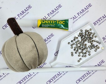 Zodiac Pumpkin Blinging Kit - Graveyard Grey - DIY Craft Kit with Crystals for Halloween, Autumn  and Fall Decorations | Spooky Craft