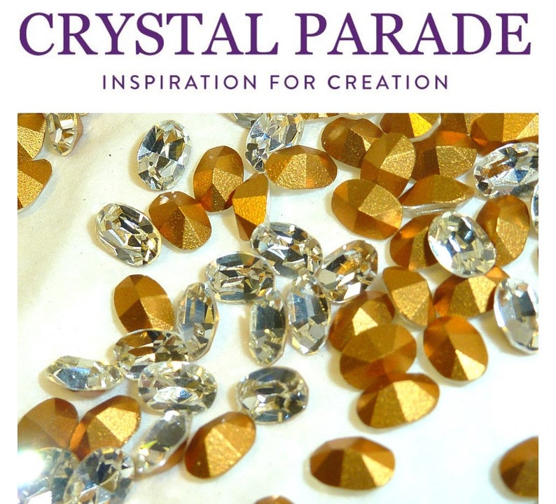 Preciosa Vintage Pointy Back Oval. Crystal Clear. 10 x 8mm. Nail Preciosa Vintage Pointy Back Oval. Crystal Clear. 10 x 8mm. Nail